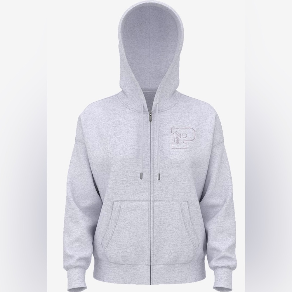 VS PINK CAMPUS FLEECE FULL-ZIP HOODIE - Picture 2 of 4